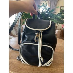 Small vegan leather backpack